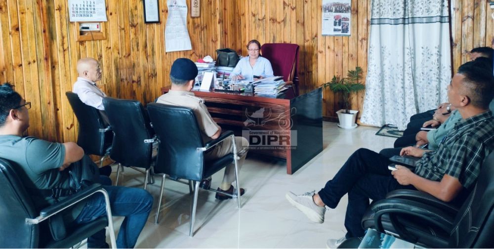 DC Rutsa along with other officials during the review meeting held at DC’s Office Chamber in Tuensang on July 23. (DIPR Photo)